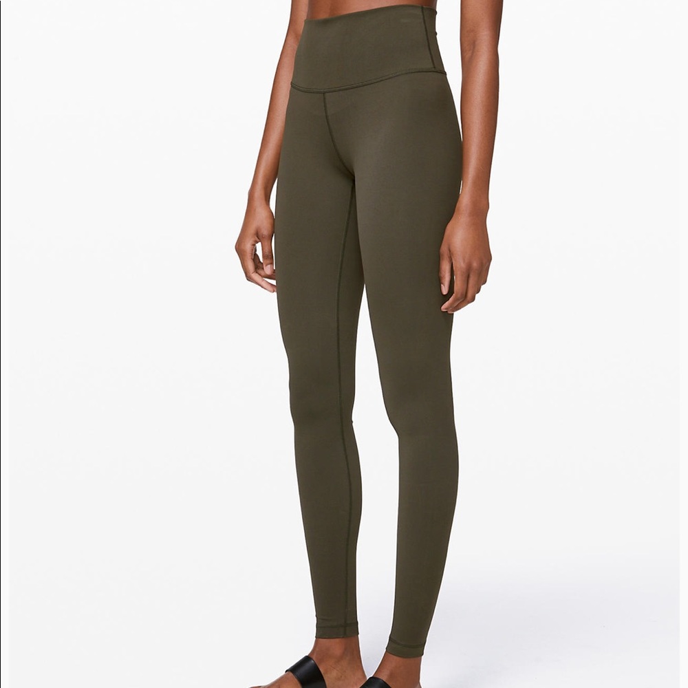 Lululemon wonder under in olive